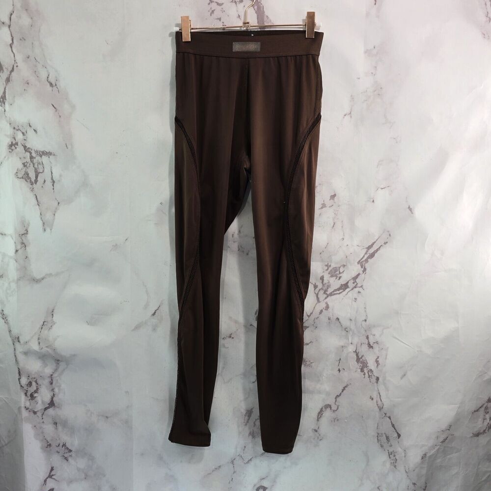 Savage Fenty Leggings Womens XS Chocolate Brown High Rise Crop Mesh